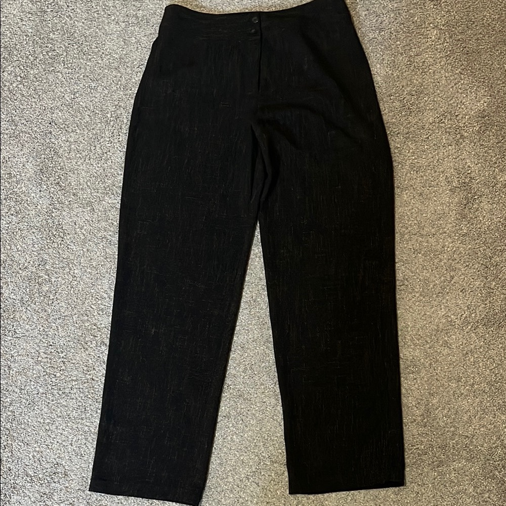 Chico’s Women’ Tweed Black/Brown Pants